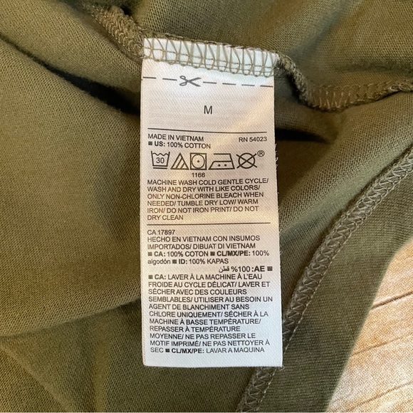 Old Navy Olive Green Basic V-Neck Tee | M - Picture 2 of 4